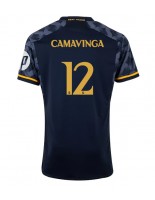 Real Madrid Eduardo Camavinga #12 Vieraspaita 2023-24 Lyhythihainen